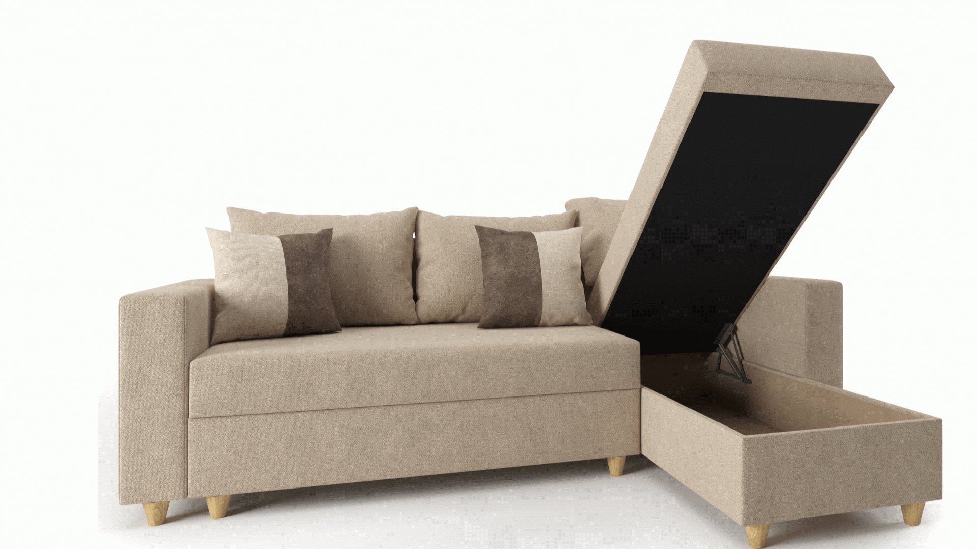 Coltar extensibil Fabiola, bej + maro  4